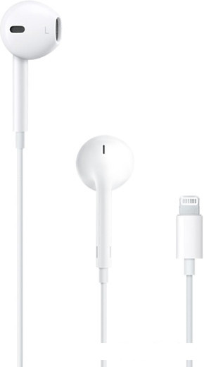 Наушники с микрофоном Apple EarPods с разъёмом Lightning [MMTN2ZM/A] - фото 1 - id-p173020562