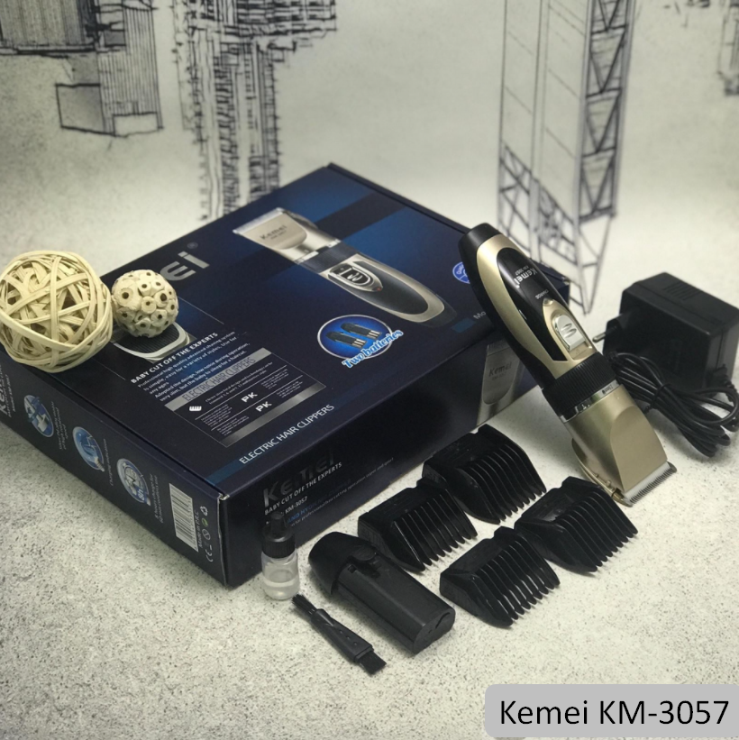 Профессиональный портативный триммер для волос Kemei KM-3057 (2 аккумуляторных блока питания) - фото 1 - id-p162587752