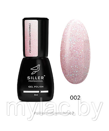 Гель-лак Siller Brilliant Shine №2 (нежный розовый с блестками), 8мл