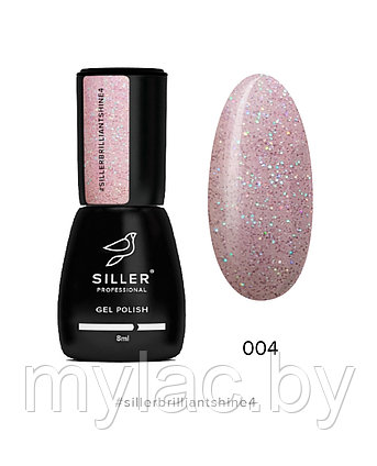 Гель-лак Siller Brilliant Shine №4 (розовый бальзамин с блестками), 8мл