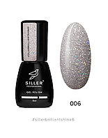 Гель-лак Siller Brilliant Shine №6 (серебряный с блестками), 8мл