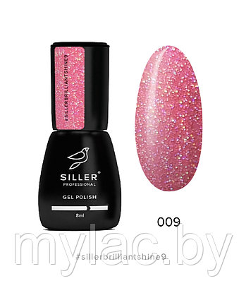 Гель-лак Siller Brilliant Shine №9 (закатно-розовый с блестками), 8мл