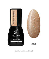 Гель-лак Siller Brilliant Shine №7 (золотисто-соломеный с блестками), 8мл