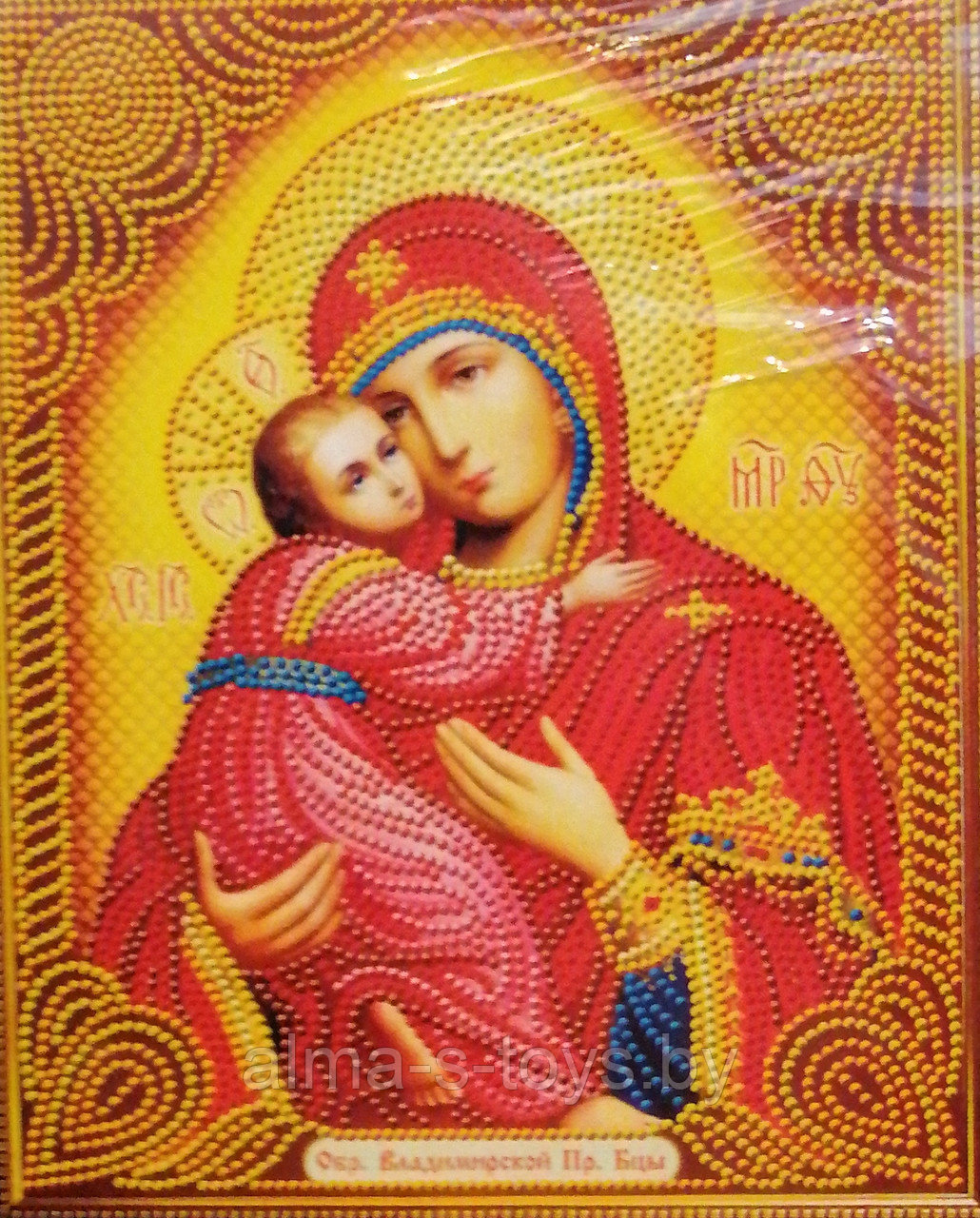 Алмазная мозаика Икона Владимирская Пр Богородица, 27*33