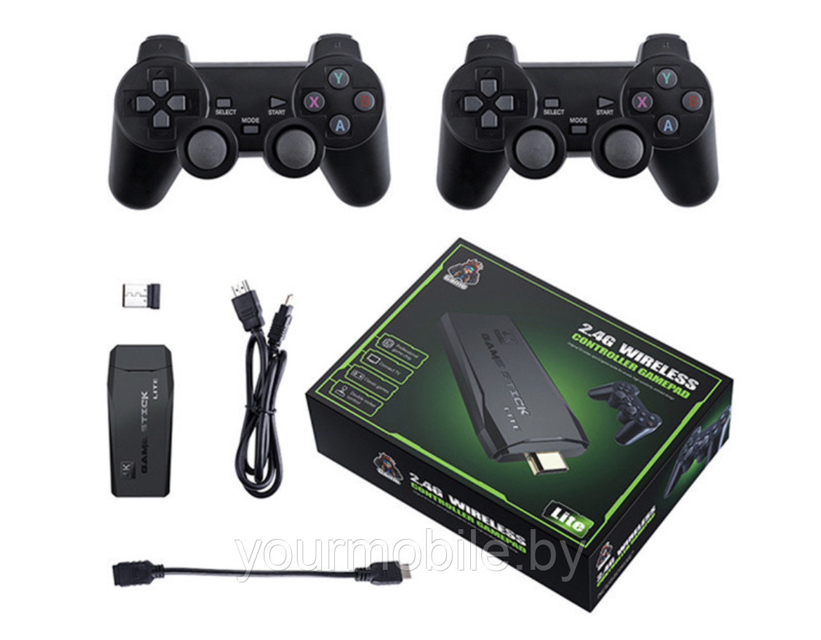 Игровая приставка Game Stick Lite 20000 игр (2 беспроводных джойстика) (ID#173130866),  цена: 199.99 руб., купить на Deal.by