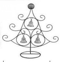 Декорация рождественская елка-колокольчики 22 см. арт. pgif-6988