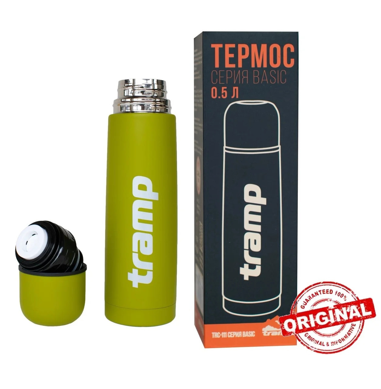 Термос Tramp серия Basic 0,5 л ( оливковый ) - фото 1 - id-p173142999