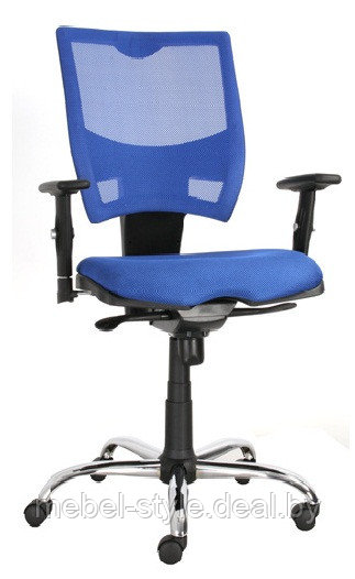 Кресло СПРИНГ с подголовником хром синхро для работы в офисе и дома, SPRING High sync GTPHCh1 в ткани сетка) - фото 6 - id-p173145023
