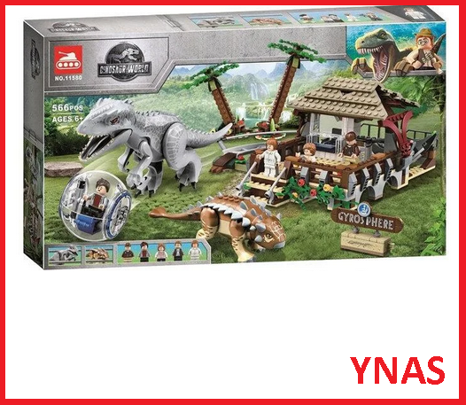 Детский конструктор Юрский период Jurassic world  11580 Индоминус-рекс против анкилоз мир Юрского периода лего