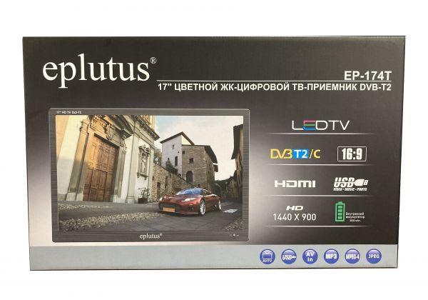 Портативный телевизор Eplutus EP-174T 17" (с цифровым ТВ-тюнером DVB-T2 + DVB-C) - фото 2 - id-p173146703