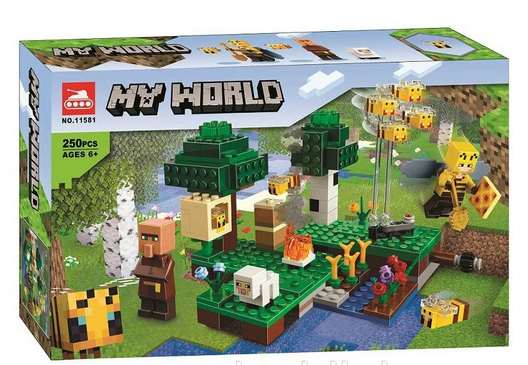 Детский конструктор Bela 11581 Пасека домик аналог лего Minecraft майнкрафт мой мир my world серия ферма шахта - фото 2 - id-p173146698