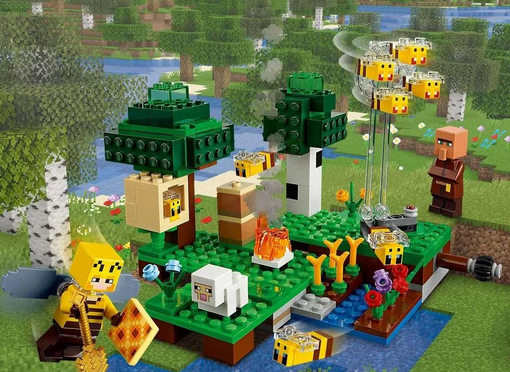 Детский конструктор Bela 11581 Пасека домик аналог лего Minecraft майнкрафт мой мир my world серия ферма шахта - фото 3 - id-p173146698