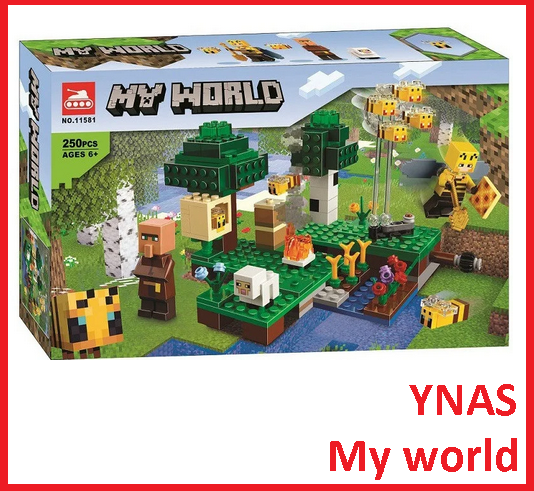 Детский конструктор Bela 11581 Пасека домик аналог лего Minecraft майнкрафт мой мир my world серия ферма шахта - фото 1 - id-p173146698