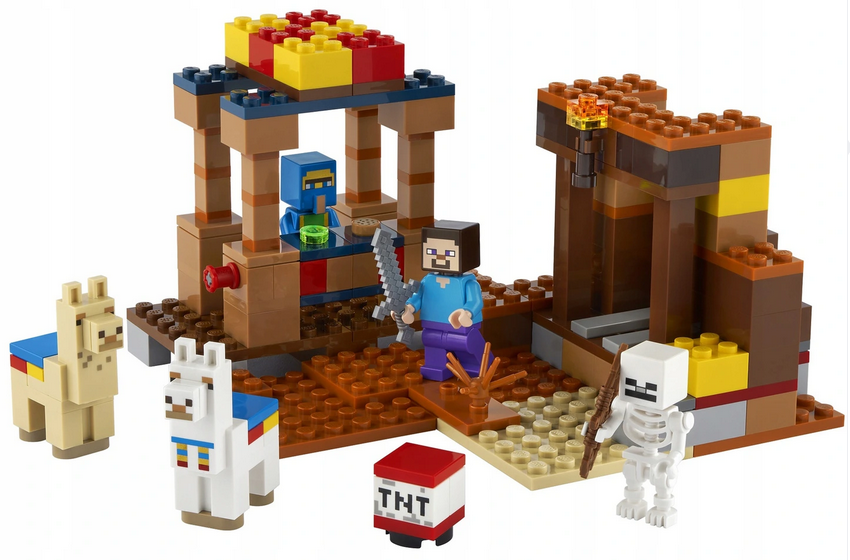 Детский конструктор 11583 Торговый пост лавка домик аналог лего Minecraft майнкрафт мой мир my world серия - фото 3 - id-p173147014