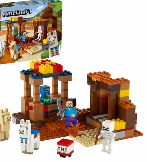 Детский конструктор 11583 Торговый пост лавка домик аналог лего Minecraft майнкрафт мой мир my world серия - фото 4 - id-p173147014