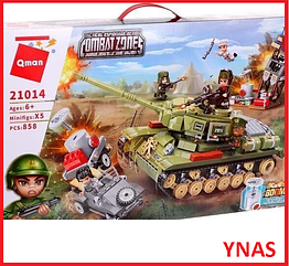 Детский конструктор 21014 Военный танк Тяжёлый танковый корпус., аналог Лего Lego Военная серия техника машина