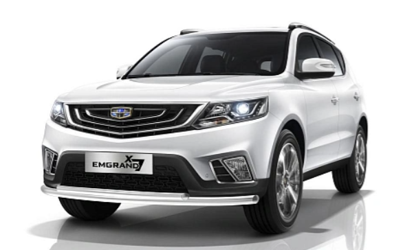 Защита переднего бампера d57+d42 + комплект крепежа, Rival, Geely Emgrand X7, 2018-