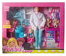 Детский игровой набор кукла доктор врач Кен Барби с аксессуарами и детьми для девочек fb072  Fenbo Lucy, фото 3