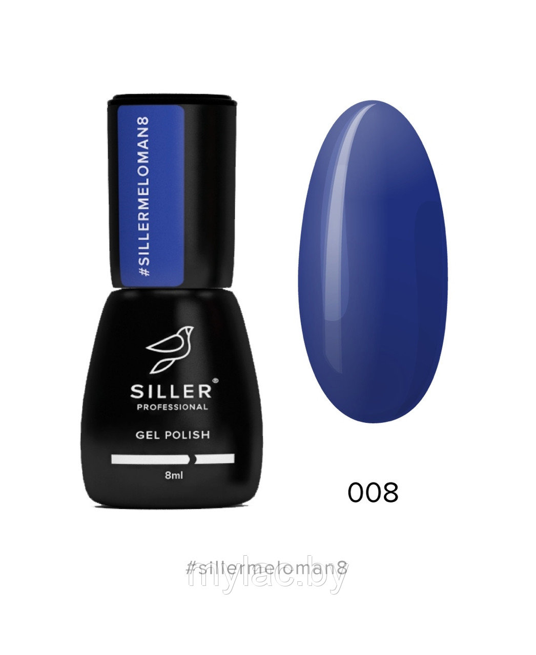 Гель-лак Siller Meloman №8 (темно-пурпурный), 8мл