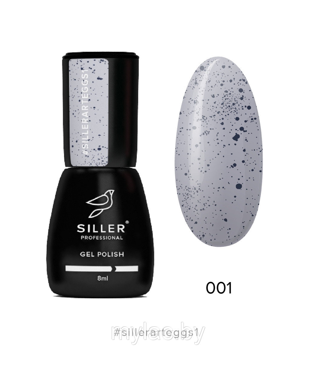 Гель-лак Siller Art Eggs №1 (серый с крошкой), 8мл, фото 1