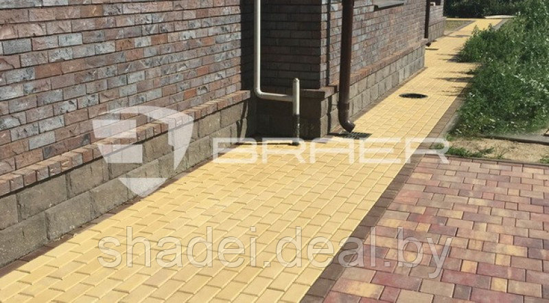 Тротуарная плитка Прямоугольник, Песочный, 200*100*60 мм - фото 4 - id-p173154956
