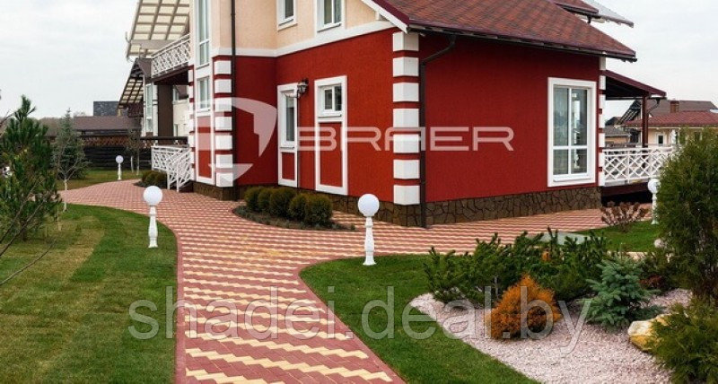 Тротуарная плитка Прямоугольник, Красный, 200*100*60 мм - фото 4 - id-p173154959