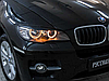 Накладки на передние фары (реснички) BMW X6 (E71) 2010-2014, фото 4