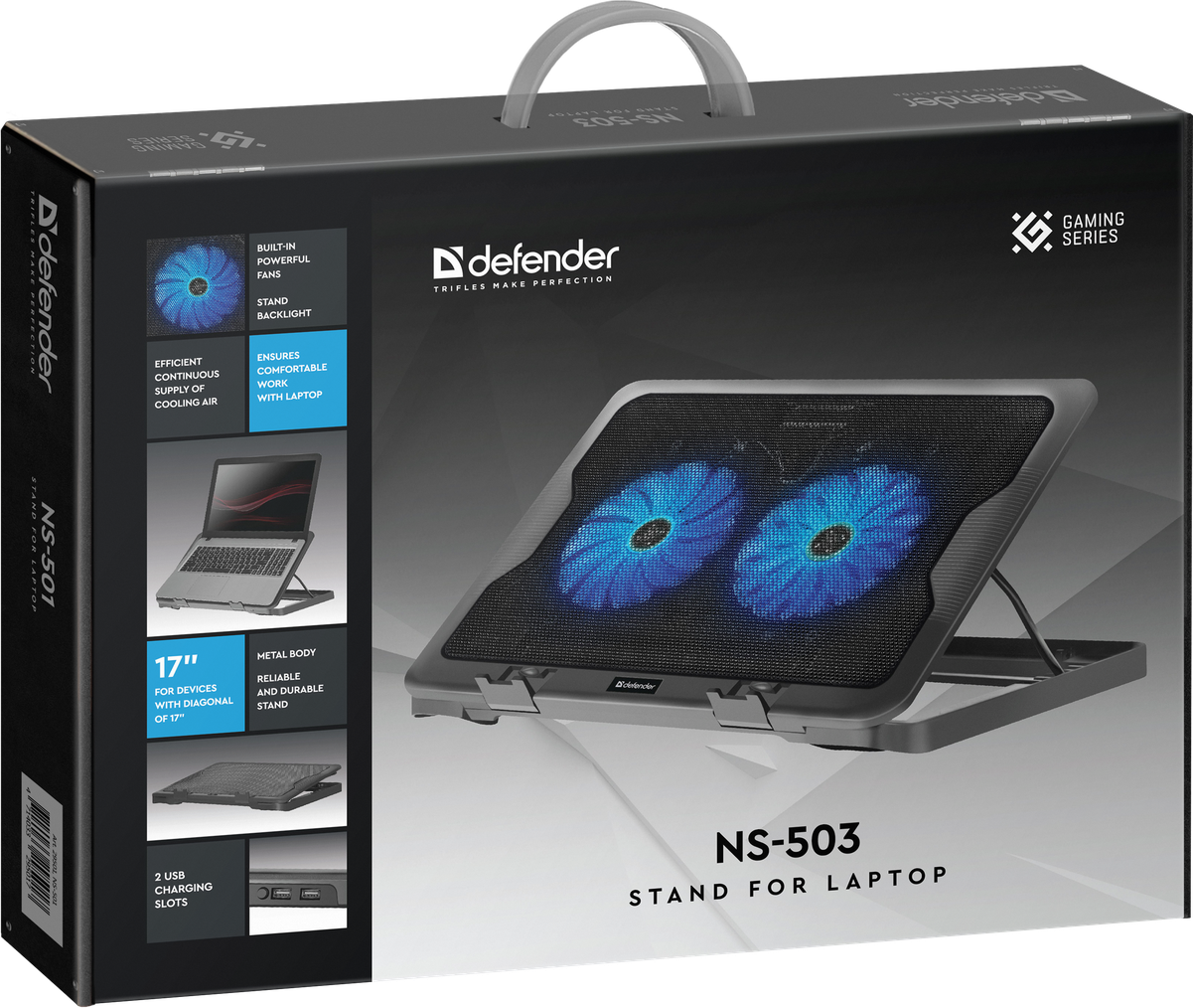 Подставка для ноутбука Defender NS-503 17", 2 вентилятора - фото 6 - id-p172905357