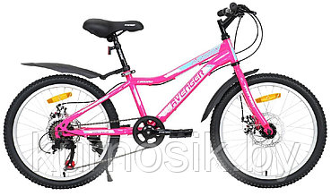 Подростковый велосипед AVENGER C200DW 20" розово-белый