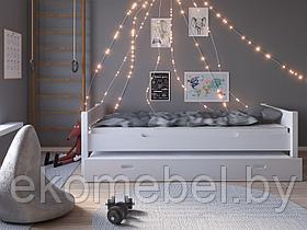 Кровать "Амелия" с дополнительным спальным местом (90х200 см). Массив сосны