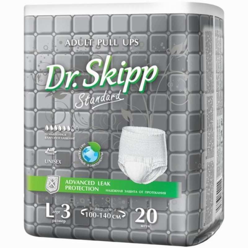 Трусы впитывающие DR.SKIPP, размер 3 (L), 20 шт