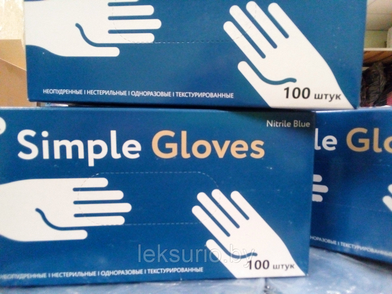 Перчатки нитриловые Simple Gloves 100шт - фото 1 - id-p120560104