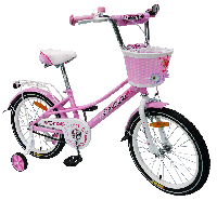 Детский велосипед AVENGER LITTLE STAR 18" розово-белый