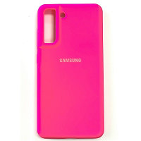 Силиконовый чехол Silicone Case ярко-розовый для Samsung Galaxy S21 FE