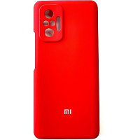 Силиконовый чехол Silicone Case красный для Xiaomi Redmi Note 10 Pro