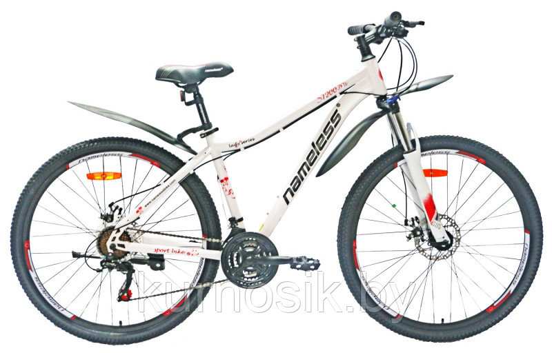 Мужской велосипед Nameless S7200DW 27,5" бело-красный 2022