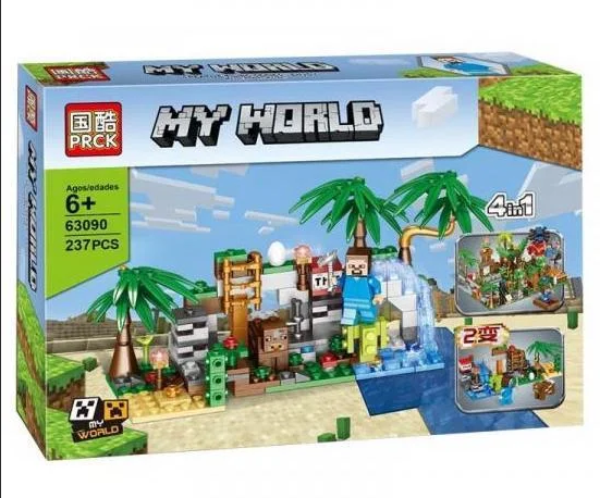 Детский конструктор 63090 Необитаемый остров аналог лего Minecraft майнкрафт мой мир my world серия деревня - фото 2 - id-p173180463