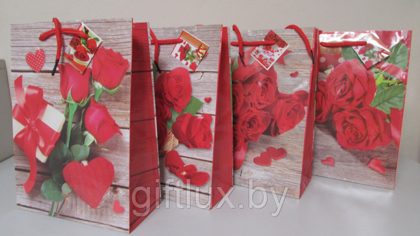 ВК-187 Пакет подарочный ламинированный "Розы",17*24*8 см, фото 2
