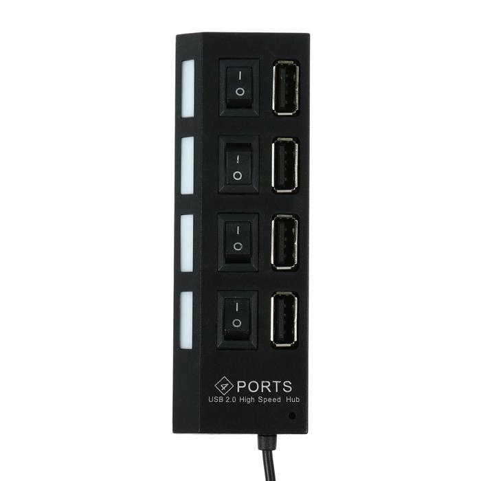 USB-разветвитель, 4 порта с индивидуальными выключателями - фото 2 - id-p173183365