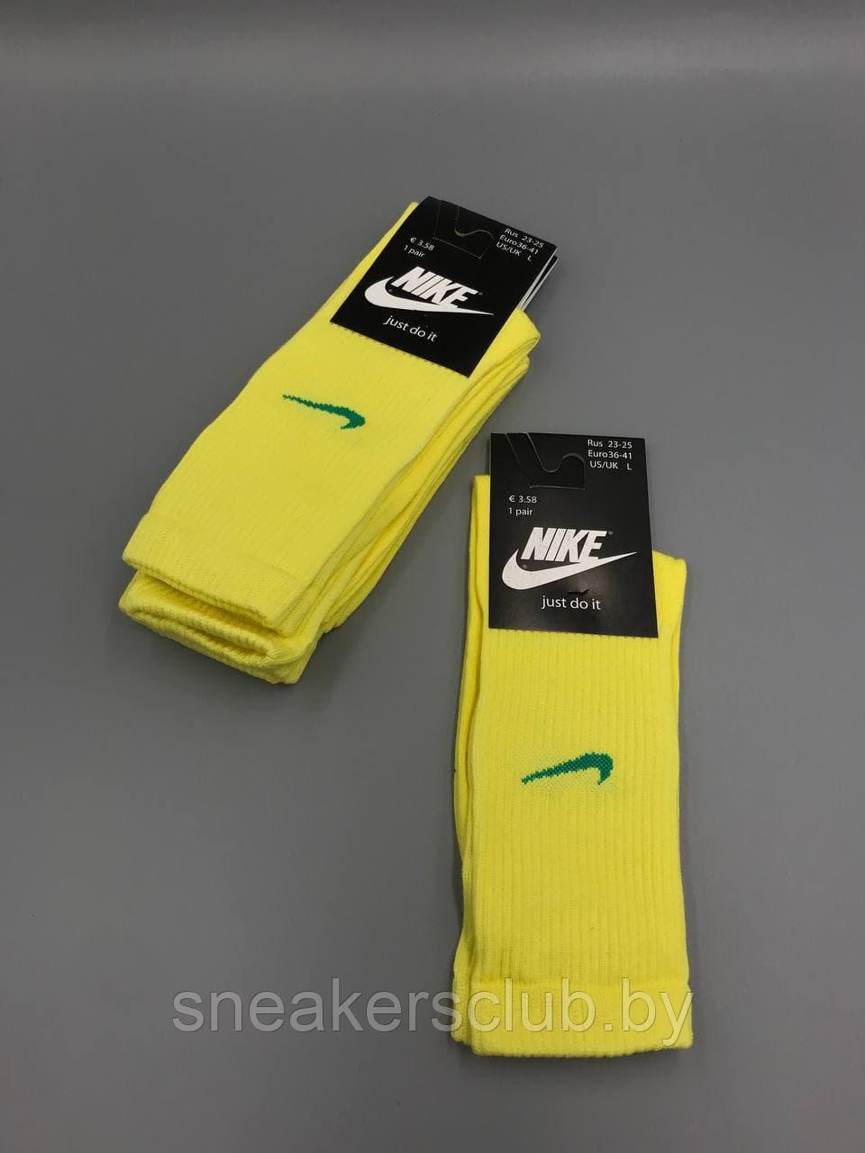 Желтые носки Nike / удлиненные носки / носки с резинкой / яркие носки 41-45 - фото 2 - id-p173184472