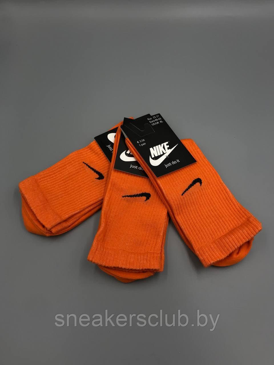 Оранжевые носки Nike / удлиненные носки / носки с резинкой / яркие носки - фото 4 - id-p173184503