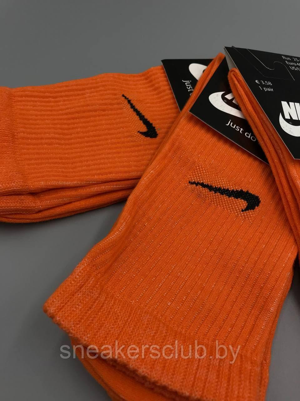 Оранжевые носки Nike / удлиненные носки / носки с резинкой / яркие носки - фото 3 - id-p173184503