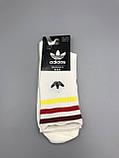 Белые носки Adidas / размер 40-43 / удлиненные носки / носки с резинкой, фото 2