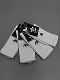 Белые носки Adidas / размер 40-43 / удлиненные носки / носки с резинкой, фото 2