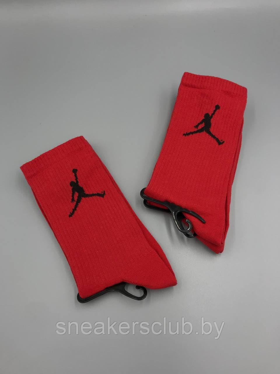 Красные носки Jordan/ one size/ удлиненные носки/ носки с резинкой
