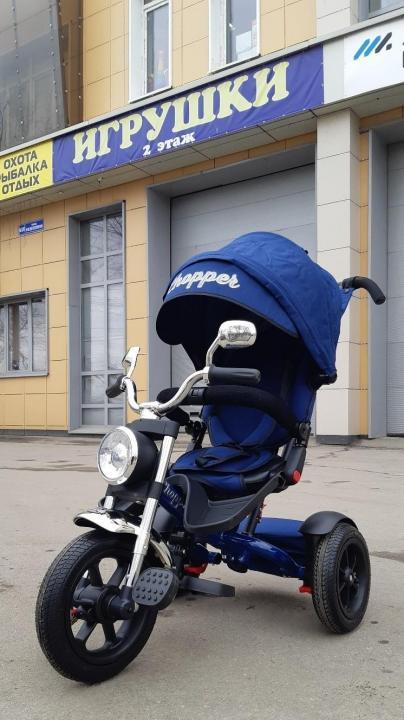 Детский трёхколёсный велосипед Chopper Trike CH1G (бирюзовый) надувные колеса 12/10 - фото 6 - id-p173187317