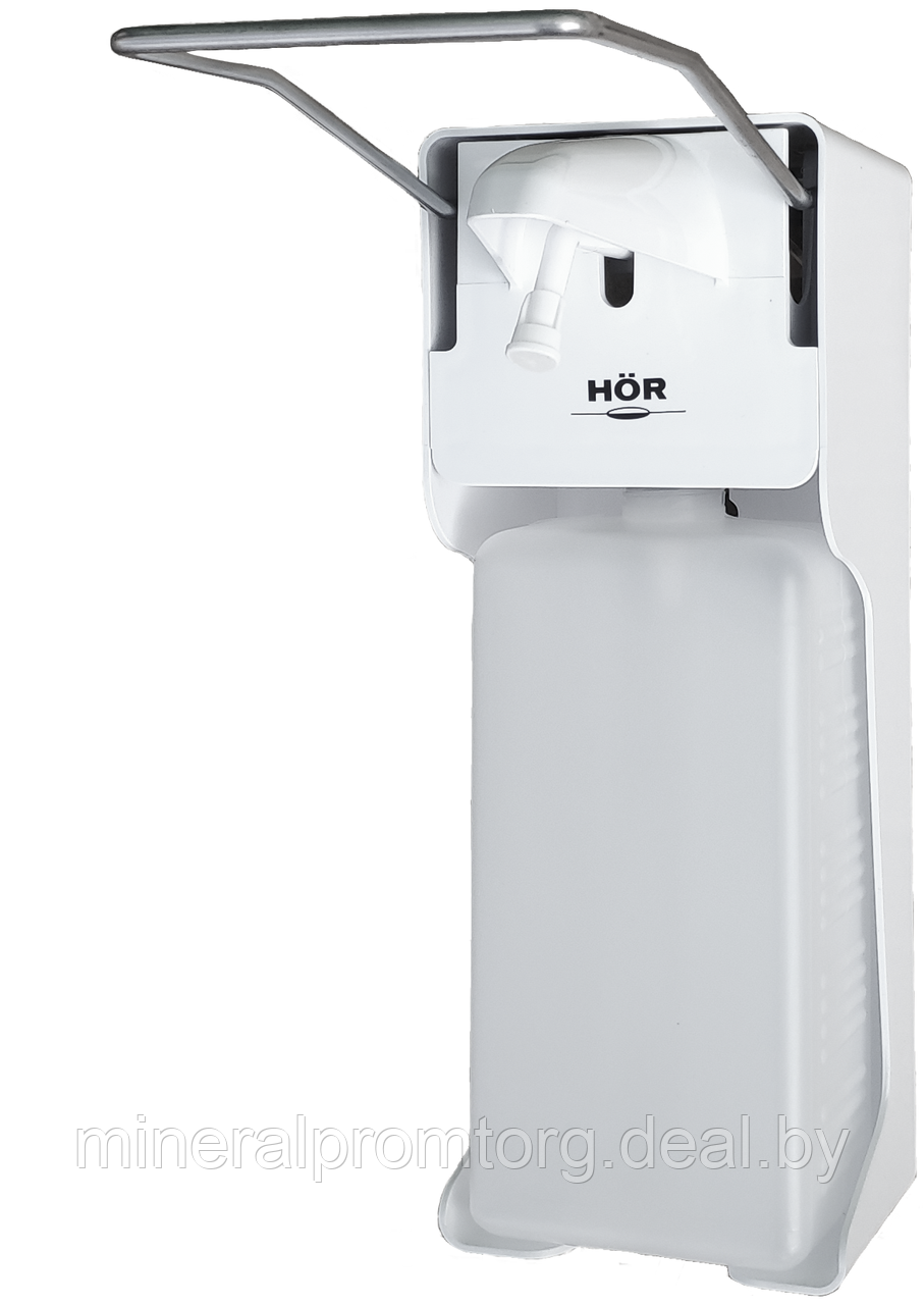Напольная стойка HOR с локтевым дозатором и каплесборником (белая) - фото 3 - id-p164031141