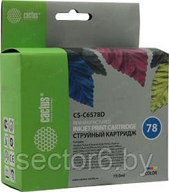 Картридж струйный Cactus CS-C6578D №78 голубой/пурпурный/желтый для HP DJ 900/1220C/PS P000/P1100 (30мл)
