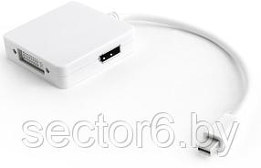 Greenconnect Адаптер-переходник Apple mini DisplayPort 20M &gt; DisplayPort 20F/HDMI 19F/DVI 25+4F, GCR-MDP2DHD
