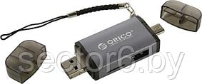 Картридер Orico 2CR61-GY USB2.0 SD/microSD Card Reader/Writer ORICO 12010299